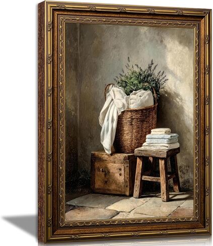 Kouserlin Vintage Gold Framed Hummingbird Wall Art, Cottagecore Bird Landscape Canvas Prints, Retro Botanical Nature Oil Painting Posters for Living Room Bedroom, 9x11Inche in Kuwait