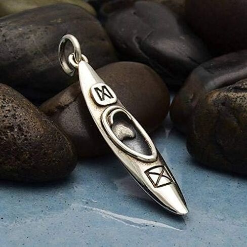 Kayak Charm Sterling Silver 30x5.5mm - 1Pc (13107)/1 in Saudi Arabia
