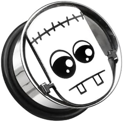 Hollow Steel Single Flared Frankenstein Ear Gauge Plug Sold As Pair in Saudi Arabia