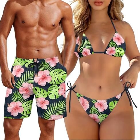 Youngerbaby Matching Swimsuits for Couples Camo Bikini Set or Swim Trunks for Summer Beach Vacation Bathing Suits in Saudi Arabia