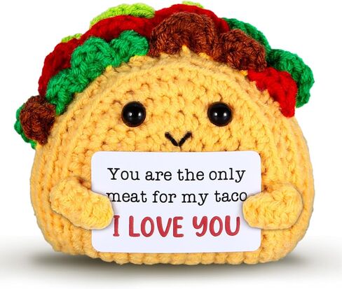 Fathers Day Giift for Husband Boyfriend, Mini Crochet Taco Doll for Couple,I Love You Present for Women Men, 2nd Anniversary Engagement Gift for Husband Boyfriend in Kuwait
