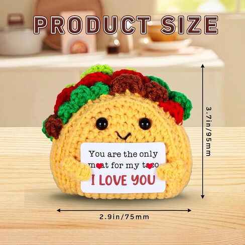 Fathers Day Giift for Husband Boyfriend, Mini Crochet Taco Doll for Couple,I Love You Present for Women Men, 2nd Anniversary Engagement Gift for Husband Boyfriend in Kuwait