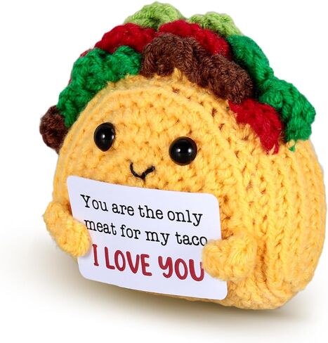 Fathers Day Giift for Husband Boyfriend, Mini Crochet Taco Doll for Couple,I Love You Present for Women Men, 2nd Anniversary Engagement Gift for Husband Boyfriend in Kuwait