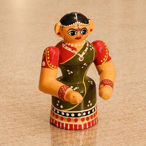 ألعاب LOVENSPIRE الخشبية Kondapalli Groom التقليدية Etikoppaka، تحفة ديكور Golu مرسومة يدويًا للمنزل وغرفة المعيشة، رف عرض ديكور الطاولة، عنصر هدايا الزفاف - دمى Navaratri Golu in Kuwait