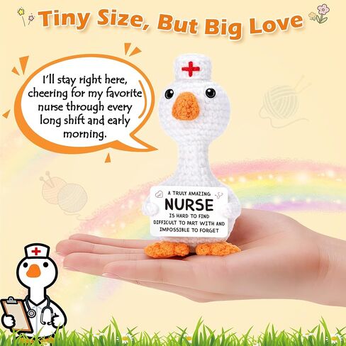 Nurse Appreciation Gifts for Women, Crochet Goose Nurses Week Gifts, Nurses Thank You Gift for Women Birthday Graduation Presents for Nursing Students Funny Nurse Day Gift Idea for RN Practitioner LPN in Saudi Arabia