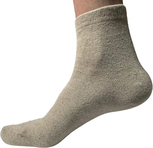 Unisex Hemp Socks Set of 3 Pairs – Natural Color Ankle Socks, Breathable Lightweight Everyday Socks for Men and Women in Saudi Arabia