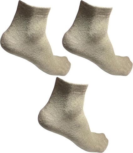 Unisex Hemp Socks Set of 3 Pairs – Natural Color Ankle Socks, Breathable Lightweight Everyday Socks for Men and Women in Saudi Arabia