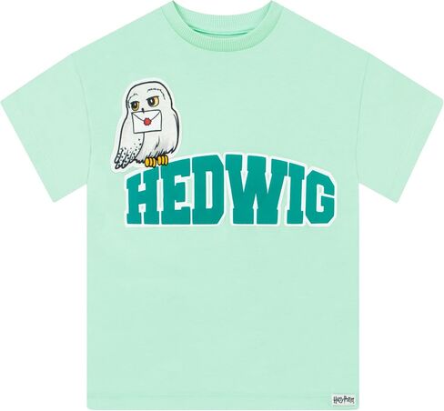 قميص هاري بوتر، قميص بناتي Hedwig بأكمام قصيرة، تي شيرت قطني للأطفال للصيف، قميص علوي يشبه الصندوق للفتيات من Hogwarts in Kuwait