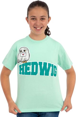 قميص هاري بوتر، قميص بناتي Hedwig بأكمام قصيرة، تي شيرت قطني للأطفال للصيف، قميص علوي يشبه الصندوق للفتيات من Hogwarts in Kuwait