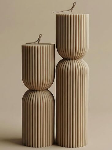 Lawa Hourglass Bailar Candle - عمود كبير جميل المصنوع يدويًا شمع الصويا الشمع الأنيق الفقاعة الجمالية in Kuwait