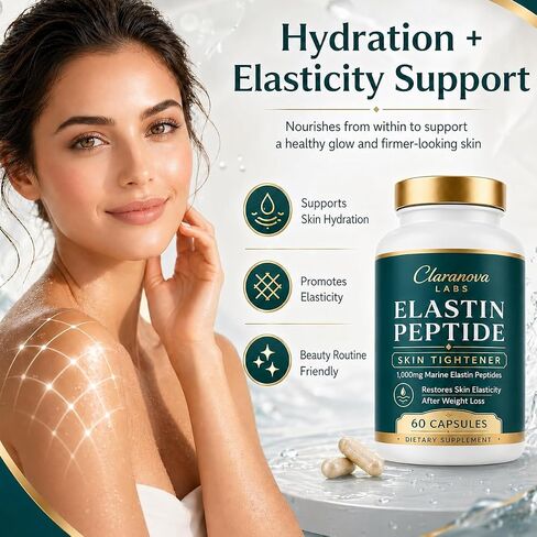 Claranova Labs Marine Elastin Peptides Skin Tightening Formula, 60 Capsules in Saudi Arabia