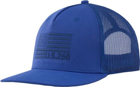 XL/XXL U.S. 250th Anniversary Flat Bill Trucker Hat, Embroidered American Flag 5-Panel Snapback Mesh Baseball Cap in Saudi Arabia