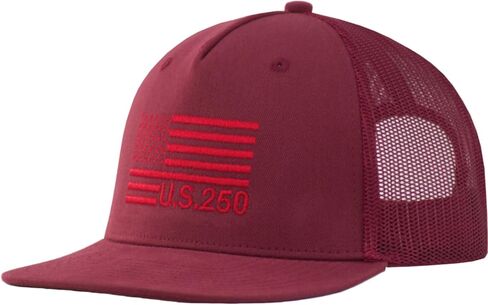 XL/XXL U.S. 250th Anniversary Flat Bill Trucker Hat, Embroidered American Flag 5-Panel Snapback Mesh Baseball Cap in Saudi Arabia