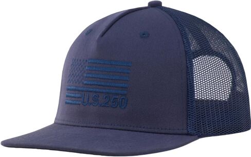 XL/XXL U.S. 250th Anniversary Flat Bill Trucker Hat, Embroidered American Flag 5-Panel Snapback Mesh Baseball Cap in Saudi Arabia