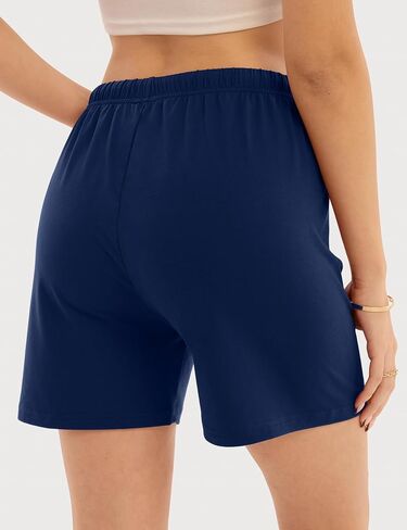 Womens 3-Pack Pajama Shorts, Boxer Sleep Shorts with Drawstring for Lounge in Saudi Arabia
