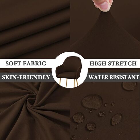 Modern Stretch Curved Back Dining Chair Covers with Armrest Office Desk Chair Covers for Vanity Accent Dining Room Chairs Covers Slipcovers with Arms Swivel Armchair Protector in Saudi Arabia