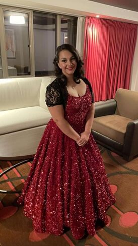 zsweof Sequin Prom Dress for Women Spaghetti Straps Formal Dresses 2026 A Line Evening Gown with Pocket in Kuwait