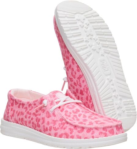 HEYDUDE Women's Wendy Stretch Jersey Leopard Slip On Shoe | Lightweight Casual Loafers | Easy On Travel Ready Fit in Kuwait
