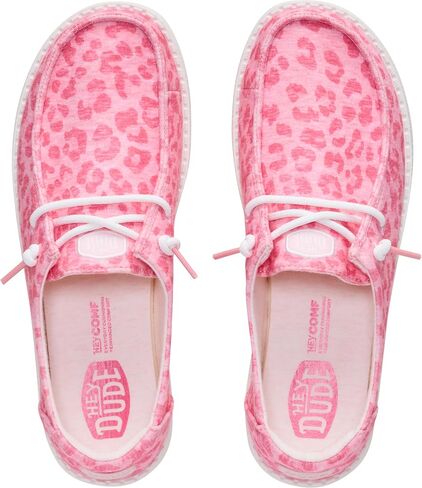 HEYDUDE Women's Wendy Stretch Jersey Leopard Slip On Shoe | Lightweight Casual Loafers | Easy On Travel Ready Fit in Kuwait