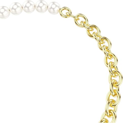 Swarovski Idyllia bracelet, Crystal pearl, White, Gold-tSwarovski One plated in Kuwait