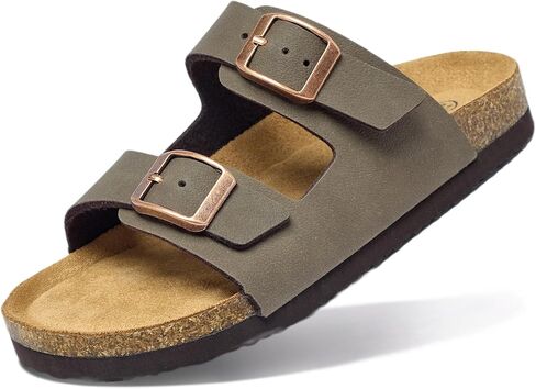 EQW Kids Sandals with Cork Footbed,Boys&Girls Slides,Hiking,Non-slip,Adjustable Buckle for Indoor & Outdoor Summer in Saudi Arabia