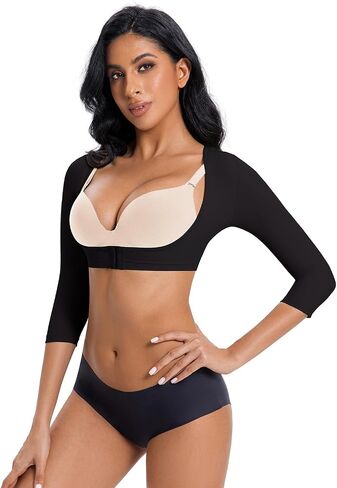 Arm Shaper for Women Post Surgical Slimming Sleeves Compression Shirt Posture Corrector Tops Shapewear in Kuwait