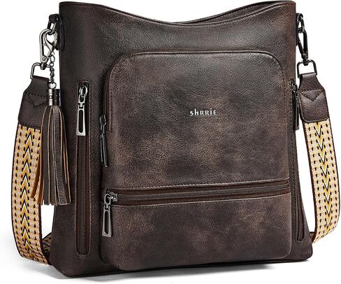 Shrrie Crossbody Bags for Women Multi Pocket Vegan Leather Shoulder Bag Purses for Women with Adjustable Strap for Travel in Saudi Arabia