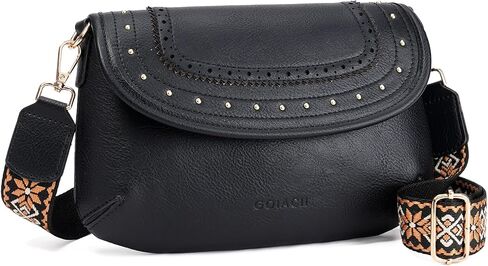 GOIACII Small Crossbody Bags for Women, Soft Leather Purses, Shoulder Handbags with Wide Strap in Saudi Arabia