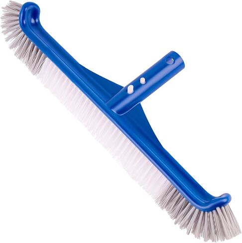 Pool Brush, 17.5" Super Sturdy Pool Brushes for Cleaning Pool Walls, Tiles & Floors, Heavy Duty Polished Aluminum Pool Brush Head with EZ Clip & Safe for Vinyl Pool in Kuwait