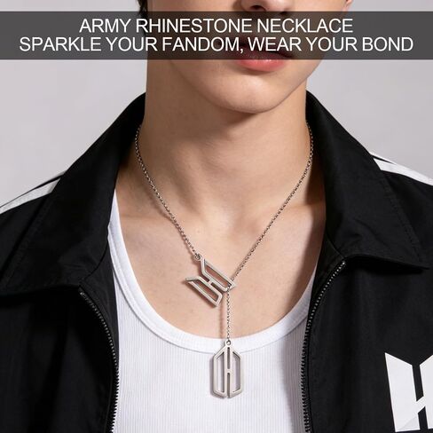 AICase for Arirang Merch Gifts Army Necklace bt قميص ملصقات جيرسي Lightstick ألبوم الفينيل سلسلة مفاتيح Bangtan قلادة Merch البضائع والمجوهرات لمحبي عيد ميلاد_2 in Kuwait