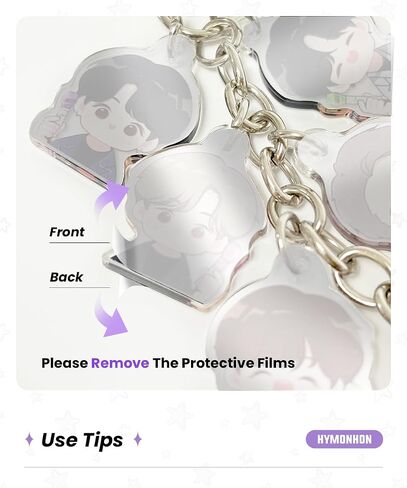Cute Chibi Character Keychain Acrylic Charms Pendant for Women Backpack Tote Handbag Charm Decor Accessories in Saudi Arabia