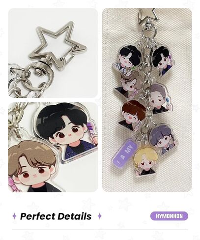 Cute Chibi Character Keychain Acrylic Charms Pendant for Women Backpack Tote Handbag Charm Decor Accessories in Saudi Arabia