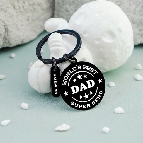 Dad Keychain Best Dad Ever Birthday Gifts for Dads from Daughter Son First Fathers Day Gift For New Dad in Kuwait