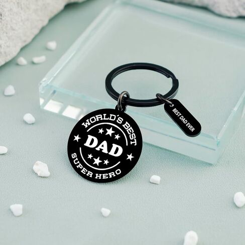 Dad Keychain Best Dad Ever Birthday Gifts for Dads from Daughter Son First Fathers Day Gift For New Dad in Kuwait