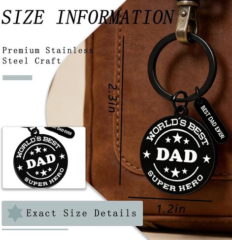 Dad Keychain Best Dad Ever Birthday Gifts for Dads from Daughter Son First Fathers Day Gift For New Dad in Kuwait