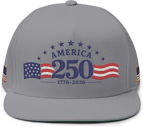 America 250 Embroidered Flag Flat Bill in Saudi Arabia