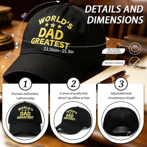 Fathers Day For Dad Gifts for Birthday Dad Hat Baseball Cap Embroidered Custom Patriotic for Men Funny Unique from Daughter Son Birthday Present Thoughtful Appreciation Present Idea in Saudi Arabia