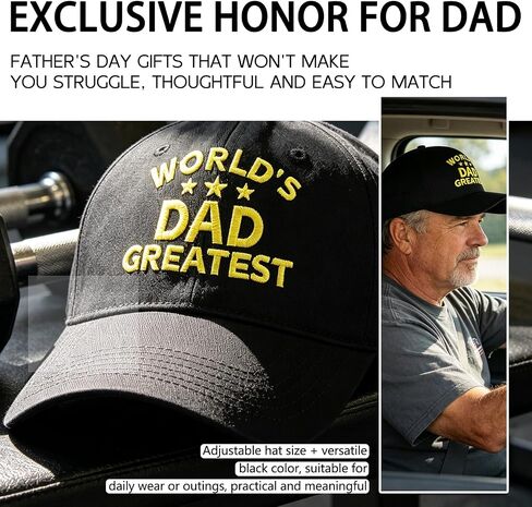 Fathers Day For Dad Gifts for Birthday Dad Hat Baseball Cap Embroidered Custom Patriotic for Men Funny Unique from Daughter Son Birthday Present Thoughtful Appreciation Present Idea in Saudi Arabia