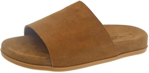 Women Retro PU Leather House Slippers Suede One-Band Platform Slides Sandals Outdoor in Saudi Arabia