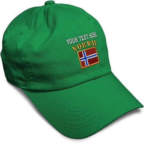 Speedy Pros Soft Baseball Hat Embroidered Dad Hat Norway Flag Noreg Norge Norwegian Men & Ladies Baseball Cap Cotton in Kuwait