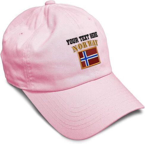 Speedy Pros Soft Baseball Hat Embroidered Dad Hat Norway Flag Noreg Norge Norwegian Men & Ladies Baseball Cap Cotton in Kuwait