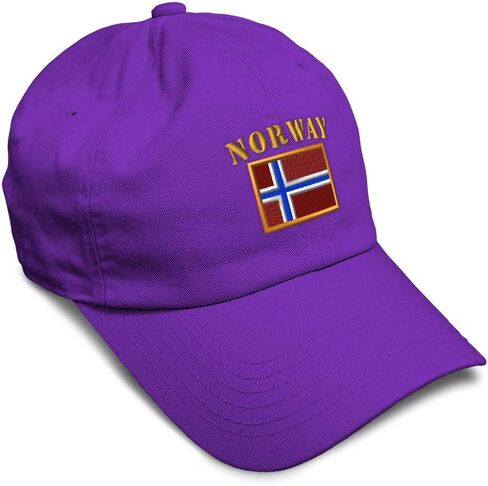 Speedy Pros Soft Baseball Hat Embroidered Dad Hat Norway Flag Noreg Norge Norwegian Men & Ladies Baseball Cap Cotton in Kuwait