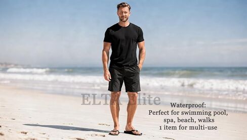 Size 7-8 (Fits Size 7 & 7.5 while leaving space around, fits size 8 snug) Flip Flops Men, Waterproof in Saudi Arabia