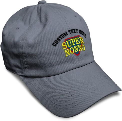 Soft Baseball Hat Embroidered Dad Hat Super Nonno Italian Grandfather Pops Grandpa Cotton in Kuwait