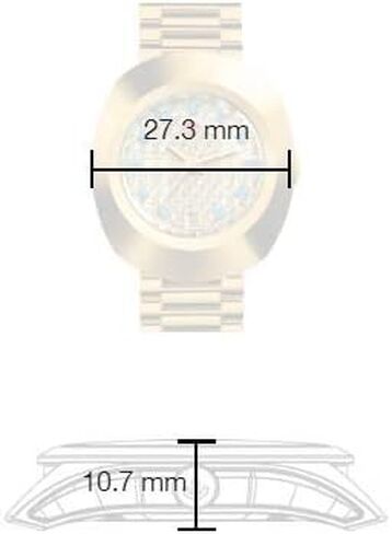Rado - DiaStar Original - ساعة سويسرية أوتوماتيكية للنساء - 27 ملم بمينا بيضاوي وتاريخ - سوار من الفولاذ المقاوم للصدأ - R12416393 in Kuwait