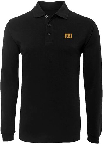 قميص بولو لمكتب التحقيقات الفيدرالي FBI مطرز بأكمام طويلة قميص بولو رجالي مطرز in Kuwait