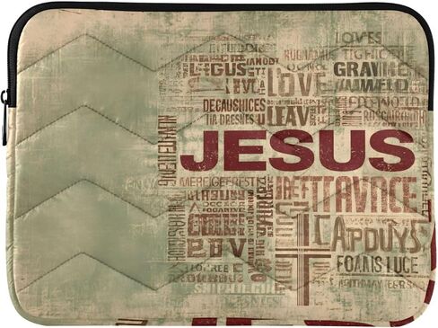 ALAZA Christian Religious Bible Verse Jesus Words with Cross Laptop Sleeve Case 13, 13.3, 14 inch, Computer Cases for Pad Tablet, Waterproof Briefcase Bag in Saudi Arabia