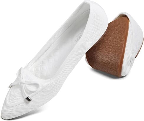 konhill Women's Bellet Flats, Pointed Toe Dress Knit Loafer Flats, Comfortable Fashion Elegant Slip On Shoes, fit for Casual & Office in Saudi Arabia