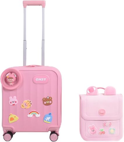 Kids Luggage Set 2PC Lightweight EVA Rolling Suitcase & Backpack for Boys Girls Toddler Travel Carry-On with Spinner Wheels Children Rolling Travel Luggage for Airplane in Saudi Arabia