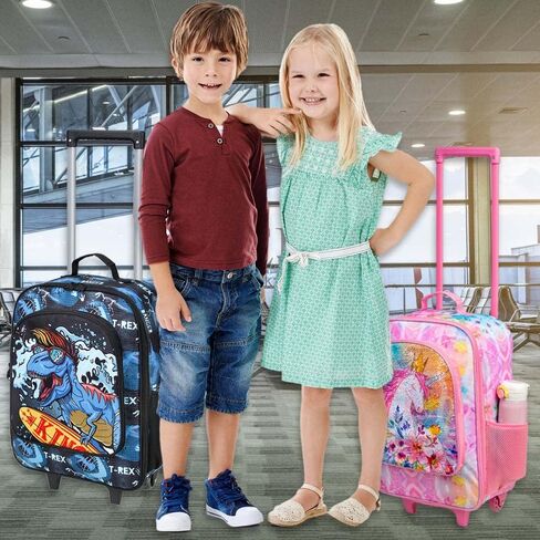 WZLVO Kids Luggage for Boys, Cute Dinosaur Rolling Wheels Suitcase for Toddler Children in Saudi Arabia